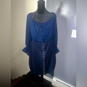 Long Sleeve Off the Shoulder MIDI Dress